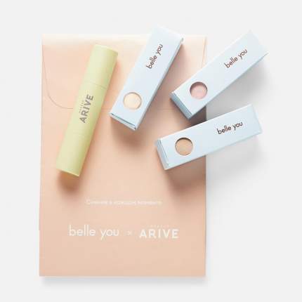Подарочный набор Arive Makeup x Belle You, хайлайтер и 3 пары трусов