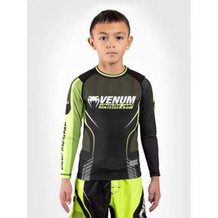 Рашгард Venum Training Camp 3.0 L/S black/neo yellow, 104/116
