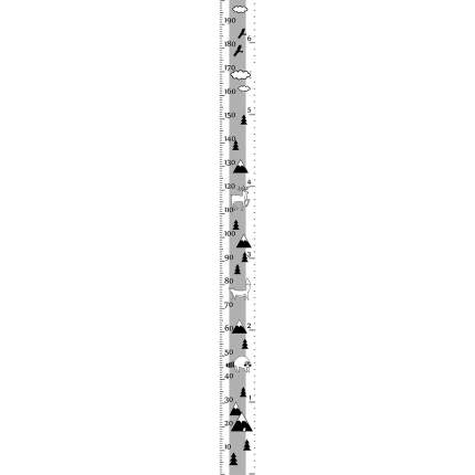 Ростомер детский VEROL Шкала в скандинавском стиле 15х201 см., наклейки для интерьера