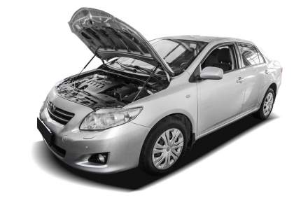 Упоры капота АвтоУПОР для Toyota Corolla X E140, E150 2012 2013, 2 шт., UTOCOR021