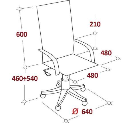 Кресло офисное easy chair 224 бежевое искусственная кожа металл