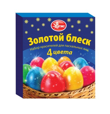 Набор пасхальный Русский аппетит Золотой блеск 4 цвета