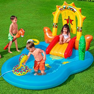 надувной игровой центр дикий запад, 264x188x140 см, от 2 лет, bestway, арт. 53118,   ...