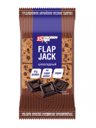 Овсяные протеиновые флэпджеки FlapJack (шоколад); Vegan; 12шт х 60г; 210 ккал