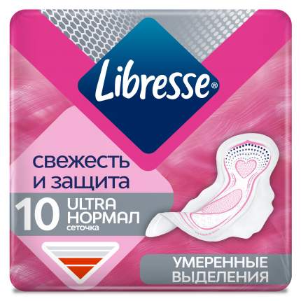 Гигиенические прокладки Libresse Ultra Normal с поверхностью "сеточка", 10 шт.