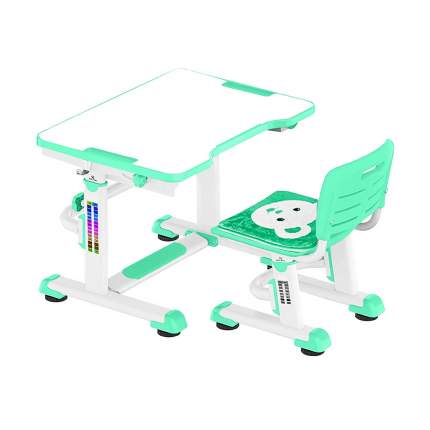 Комплект Anatomica Punto Lite детская парта и стул белый/зеленый