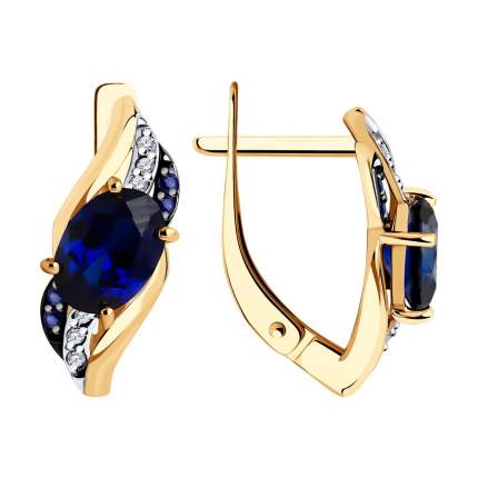 Тип: серьги, Материал изделия: красное золото, Цвет материала: золотистый, Цвет вставки:   ...