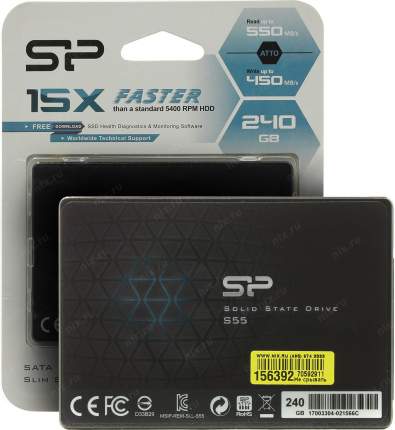SSD диск Silicon Power Slim S55 240ГБ (SP240GBSS3S55S25)