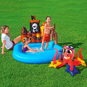 Надувной игровой центр Интекс bestway пиратский корабль, 140х130х104 см, от 2   ...