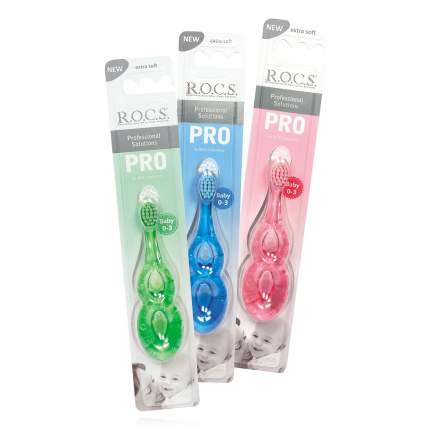 Зубная щетка R.O.C.S PRO Baby для детей 0-3 лет, в ассортименте