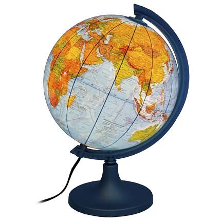 Настольный глобус DMB 451331 с изображением физической и политической карты Земли на удобной подставке. Вращается вокруг  ...