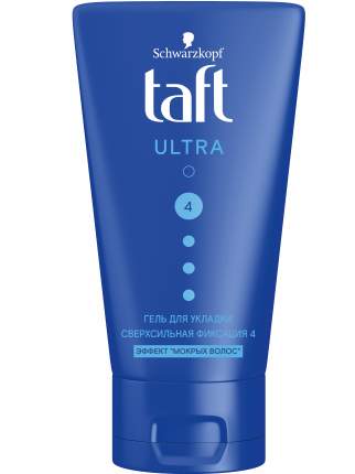 Гель для укладки волос Taft Ultra, эффект "мокрых волос", сверхсильная фиксация 4, 150 мл