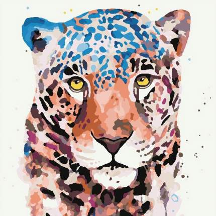 Картина по номерам Molly «АКВАРЕЛЬНЫЙ ЯГУАР» Холст на подрамнике, 30х30   ...