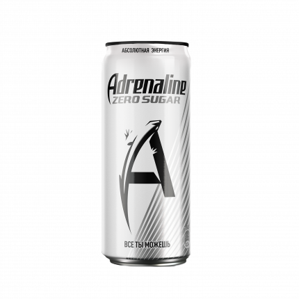 Напиток энергетический Adrenaline Rush Zero Silver газированный тонизирующий 0,25 л