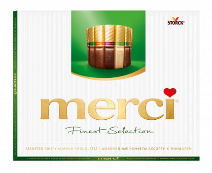 Набор конфет шоколадные Merci ассорти с миндалем 250 г
