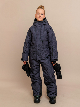 Комбинезон детский Batik 213-26з, принт монохром серо-чёрный, 128