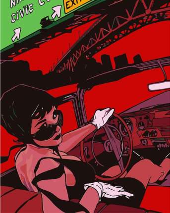 Картина по номерам Артвентура Женщина-кошка, 40x50   ...