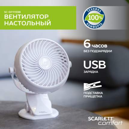 Вентилятор напольный Scarlett SC-DF111S98 белый