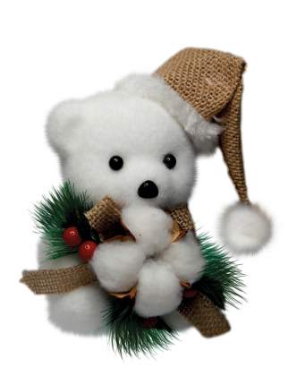 Рождественская декоративная фигурка "Медвежонок", 16 см