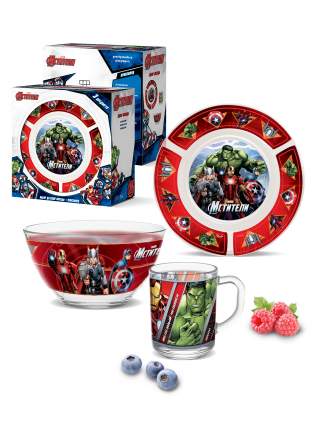 Набор детской посуды в подарочной упаковке Марвел/Marvel "Мстители"/ столовая посуда