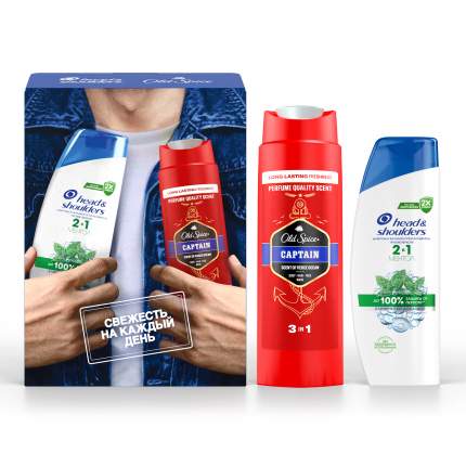 Набор Head & Shoulders x Old Spice шампунь ментол и гель для душа Captain