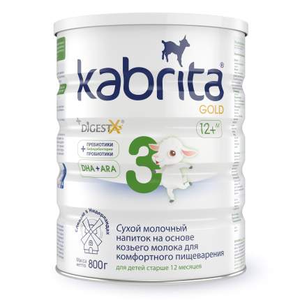 Детское молочко Kabrita® 3 Gold на козьем молоке для комфортного пищеварения, с 12м, 800 г