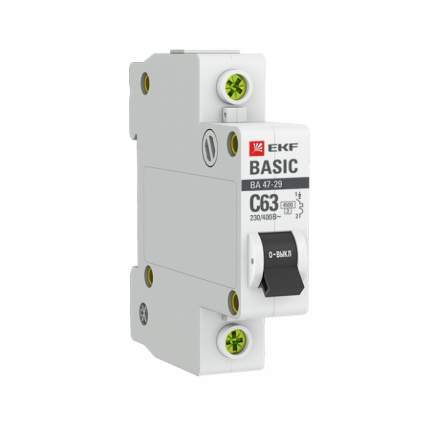 Автоматический выключатель EKF Basic 1P 32А (C) 4,5кА ВА 47-29 mcb4729-1-32C