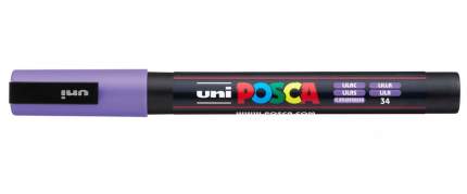 Маркер Uni POSCA PC-3M 0,9-1,3мм овальный  (сиреневый (lilac) 34)