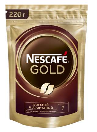 Кофе растворимый Nescafe gold пакет 220 г