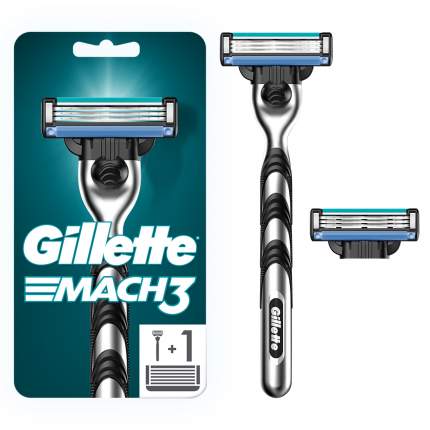 Мужская бритва Gillette Mach3 с 2 сменными кассетами