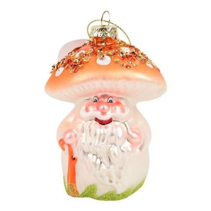 Подвеска В царстве снежной королевы Старичок-боровичок стекло 11,8 см