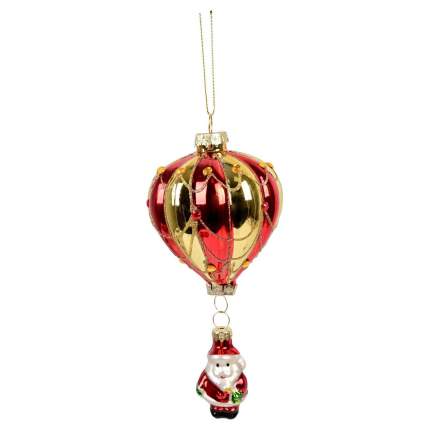 Елочное украшение Вокруг света Подвеска Воздушный шар стекло, 14 см