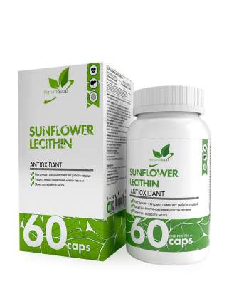 Лецитин подсолнечный NATURALSUPP Lecithin 750 мг (60 капсул)