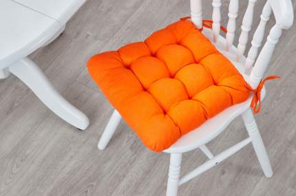 Подушка на стул на сидушку Linen Way 80266000 38х40 см, оранжевый 1 шт