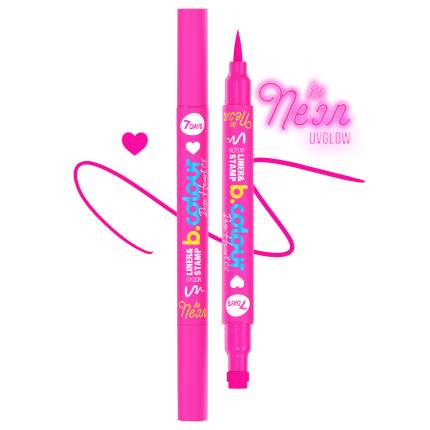 Подводка-штамп 7Days B.Colour Uvglow Rose Heart для лица и тела светящаяся розовая, тон 01