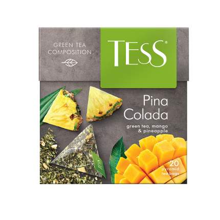 Чай зеленый в пирамидках Tess Pina Colada 20 пакетиков