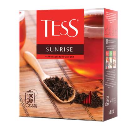 Чай черный Tess Sunrise 100 пакетиков