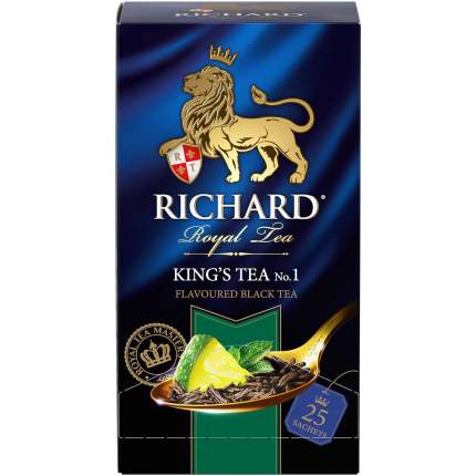Чай Richard King's Tea черный с добавками 25 пакетиков