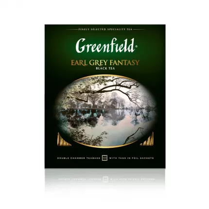 Чай чёрный Greenfield Earl Grey Fantasy, 100 пакетиков
