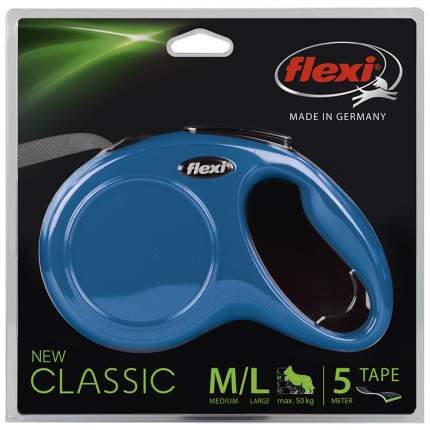 Поводок-рулетка для собак Flexi New Classic L, синий