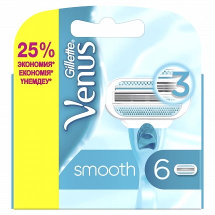 Сменные кассеты для бритвы Venus Smooth 6 шт
