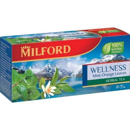 Напиток чайный Milford welness мята и апельсин 20 пакетиков