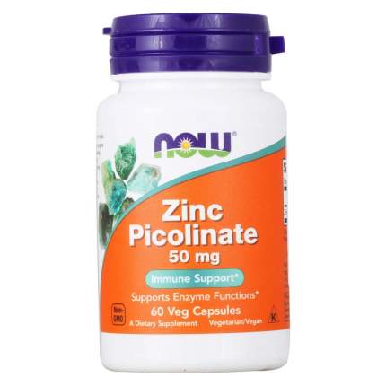 Цинк NOW Sports Zinc Picolinate 60 капсул