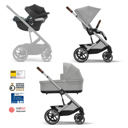 Коляска 3 в 1 Cybex Balios S Lux 2025 Stone Grey