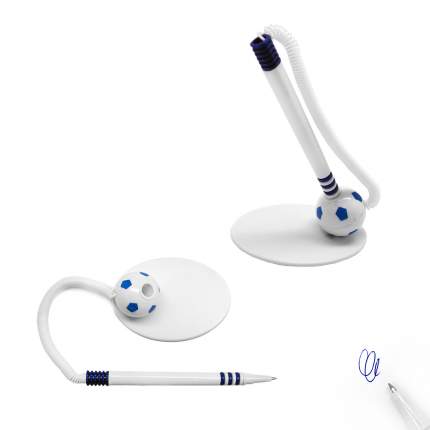 Ручка на липучке Josef Otten 2207/8 "Футбольный мяч" синяя 0.5 мм. с пружинкой - стильный аксессуар,  ...