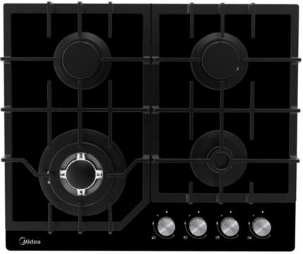 Встраиваемая варочная панель газовая Midea MG643TGB черный
