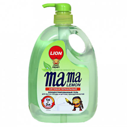 Гель для мытья посуды Mama Lemon Fragrance зеленый чай антибактрериальный 1000 мл