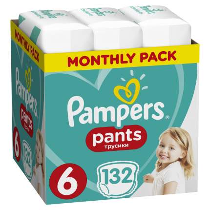 Трусики Pampers Pants 15+ кг, размер 6, 132 шт.