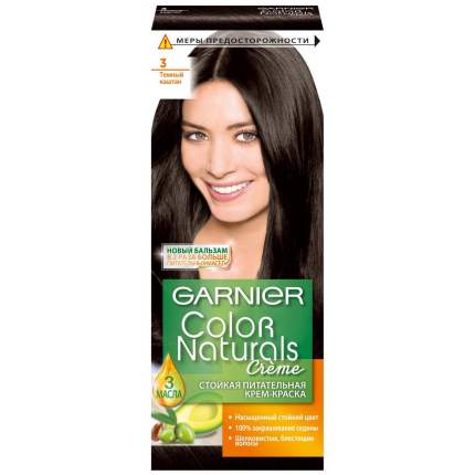 Краска для волос Garnier Color Naturals, оттенок 3 Темный каштан