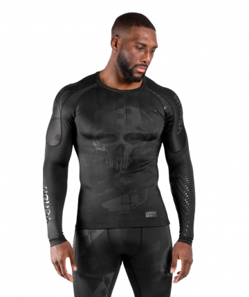 Рашгард Venum Skull Rashguard Long Sleeves Black/Black XL